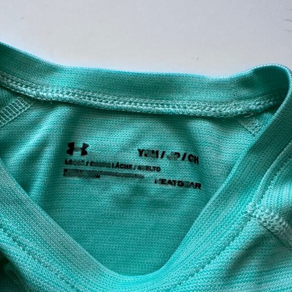 Under Armour Youth Small Teal Long Sleeve Athletic Tee - Picture 6 of 6
